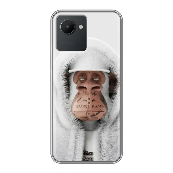 Чехол с принтом «обезьяна NFT в тату» для Realme C30