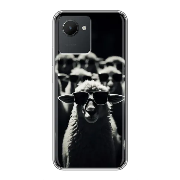 Чохол з принтом «Овечка в окулярах» для Realme C30