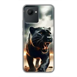 Чохол з картинкою 'Хижаки' для Realme C30 (Чорна пантера)