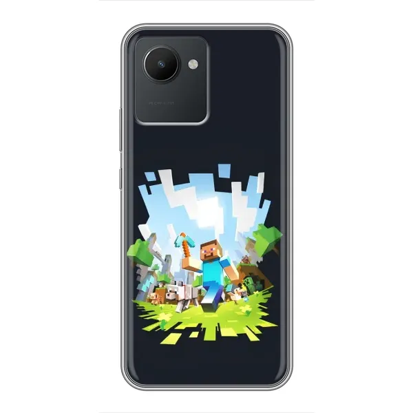 Чехол с принтом «персонажи Minecraft» для Realme C30