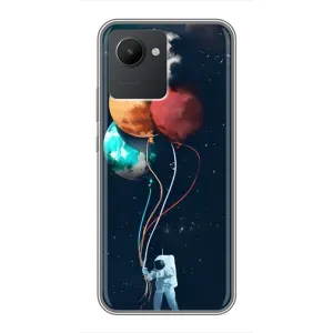 Космические Чехлы для Реалми С30 (VPrint) (Планеты шарики)
