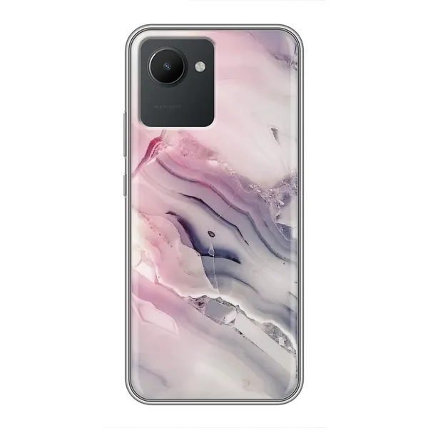 Чехол с принтом «Пурпурный Мрамор» для Realme C30