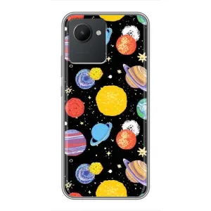 Космические Чехлы для Реалми С30 (VPrint) (Рисованные планеты)