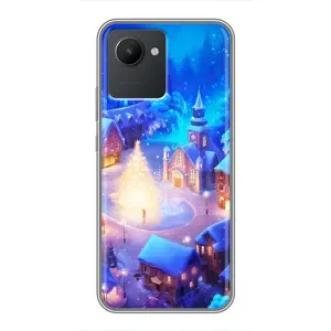 Рождественские Чехлы для Realme C30 (VPrint) (Рождественский город)