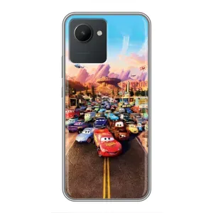 Силіконовий чохол Маквін для Realme C30 (Тачки на трасі)