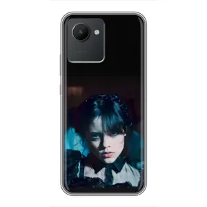 Чехлы Венсдей на Realme C30 Уэнсдей (AlphaPrint) (взгляд Уэнздей)