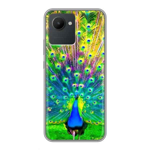 Чехол с принтом «Яркий Павлин» для Realme C30