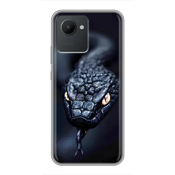 Чехол с принтом «Черная змея» для Realme C30