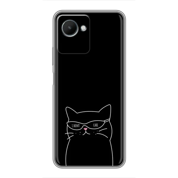 Чехол с принтом «Равнодушный кот» для Realme C30s