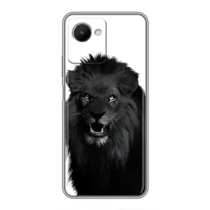 Чехлы с картинками животных Realme C30s (Черный ЛЕВ)