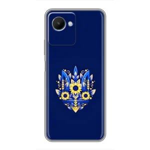 Чохли для Realme C30s Укр. Символіка (AlphaPrint) (Квітковий Герб)