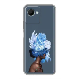 Чехлы (ART) Цветы на Realme C30s (VPrint) (Квіти на голові)