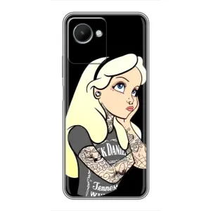 Чохол з друком для Realme C30s - (Мода) (AlphaPrint) (Дівчина в тату)