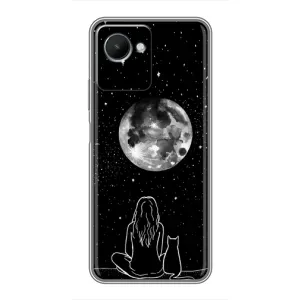 Чехол с принтом «Девушка с котом» для Realme C30s