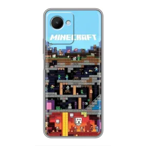 Чохол Майнкрафт на Realme C30s (AlphaPrint) Minecraft (фон Minecraft)