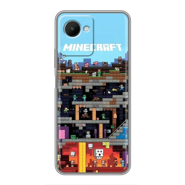 Чехол с принтом «фон Minecraft» для Realme C30s
