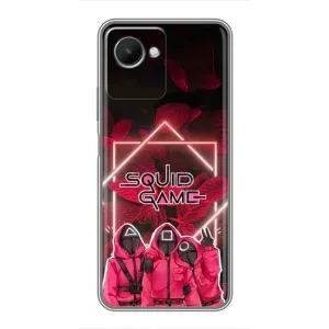 Чехол Гра в кальмара для Realme C30s (Охранники Игра кальмара)