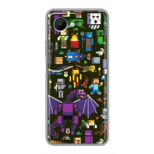 Чохол Майнкрафт на Realme C30s (AlphaPrint) Minecraft (Колаж Майнкрафт)