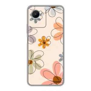 Чехол с принтом «Разноцветные цветы» для Realme C30s