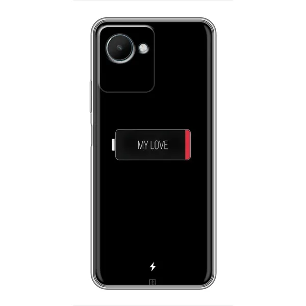 Чехол с принтом «Love battery» для Realme C30s