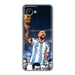 Чохли для Realme C30s (Leo чемпіон) (AlphaPrint) (Мессі з кубком)