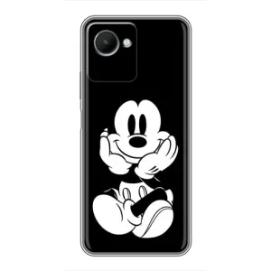 Міккі Маус чохол для Realme C30s (AlphaPrint - Мультяшні) (Маус на чорному)