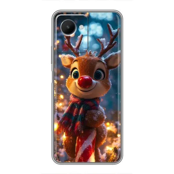 Чохол з принтом «Олень з шарфом» для Realme C30s