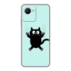 Чохол з принтом «Падаючий кіт» для Realme C30s