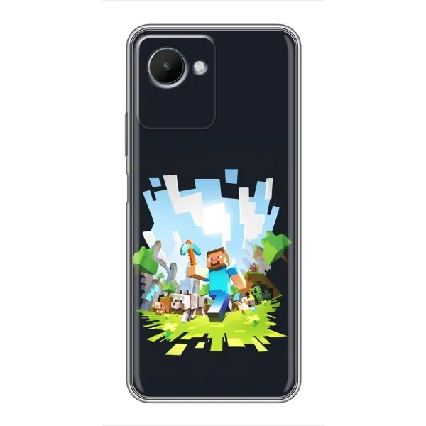 Чехол с принтом «персонажи Minecraft» для Realme C30s