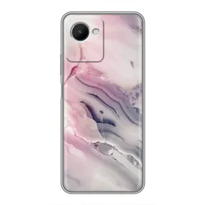 Мраморный чехол на Realme C30s (VPrint) (Пурпурный Мрамор)