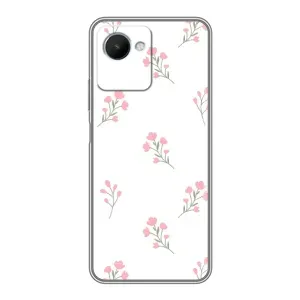 Чохол з розовим принтом для Realme C30s (Рожеві квіти)