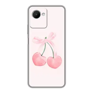 Чохол з розовим принтом для Realme C30s (Рожеві вишні)