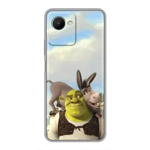 Чехол с мультфильмом Шрек на Realme C30s (Шрек и Осел)