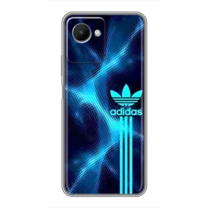Чохли Адидас для Realme C30s (AlphaPrint) (Синій Адідас)