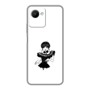 Чехлы Венсдей на Realme C30s Уэнсдей (AlphaPrint) (танец Уэнздей)