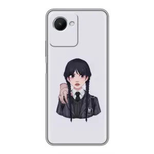 Чехлы Венсдей на Realme C30s Уэнсдей (AlphaPrint) (Уэнздей и Вещь)