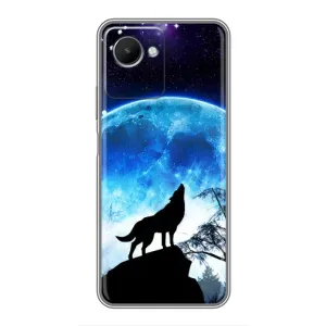 Захисні чохли для RealMe C30s (AlphaPrint) (ХІТ продаж) ВОВК (Вовк на місяць)