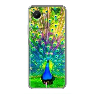Чехол с принтом «Яркий Павлин» для Realme C30s