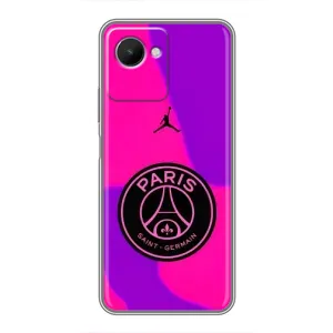 Чехлы PSG для Realme C30s (AlphaPrint) (яркий ПСЖ)