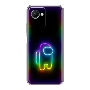 Чохли Амонг Ас для Realme C30s (AlphaPrint) (Яскравий скін)