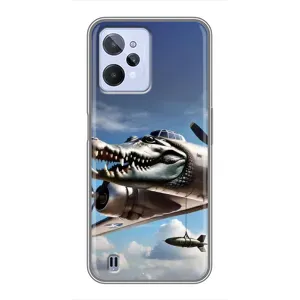 Чехол с мемом Тралалело тралала на Realme C31 (Бомбардиро крокодило)