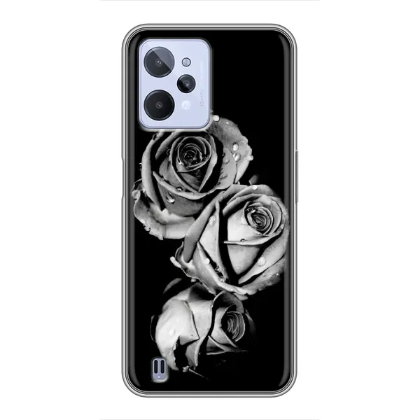 Чехол с принтом «Черная роза» для Realme C31
