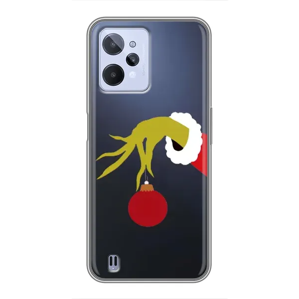 Чехол с принтом «Гринч с игрушкой» для Realme C31