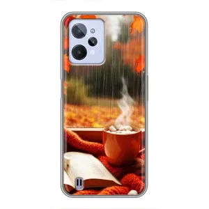 Чохол з принтом «Кава і дощ» для Realme C31