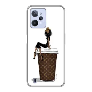 Чехлы Луи Витон для Realme C31 (AlphaPrint - LOUIS VUITTON) (кофе LOUIS VUITTON)