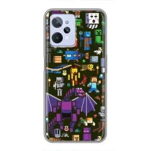 Чехол Майнкрафт на Realme C31 (AlphaPrint) Minecraft (Коллаж Майнкрафт)