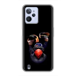 Чехол с Обезьянами Realme C31 - (AlphaPrint) (Три обезьяны)