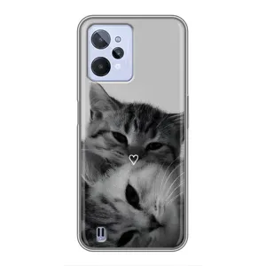 Чехол с рисунком кот на Realme C31 (Пара котов)