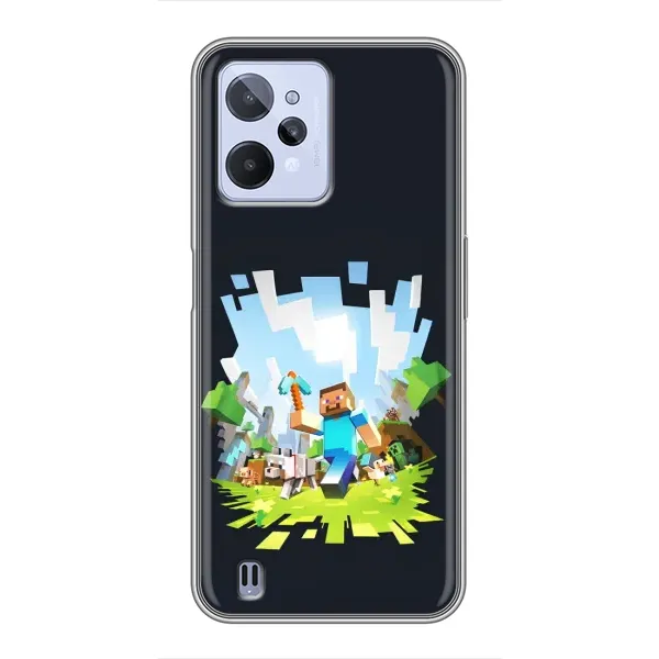 Чехол с принтом «персонажи Minecraft» для Realme C31