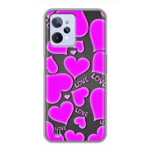 Чехлы для любимой на Реалми С31 (VPrint) (Pink hearts)